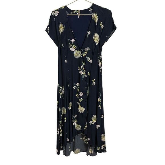 FREE PEOPLE Lost In Love Floral Midi Dress MED - Picture 2 of 7